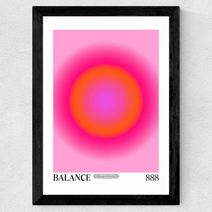 Balance by Tiger Spirit Prints Wide Black Frame