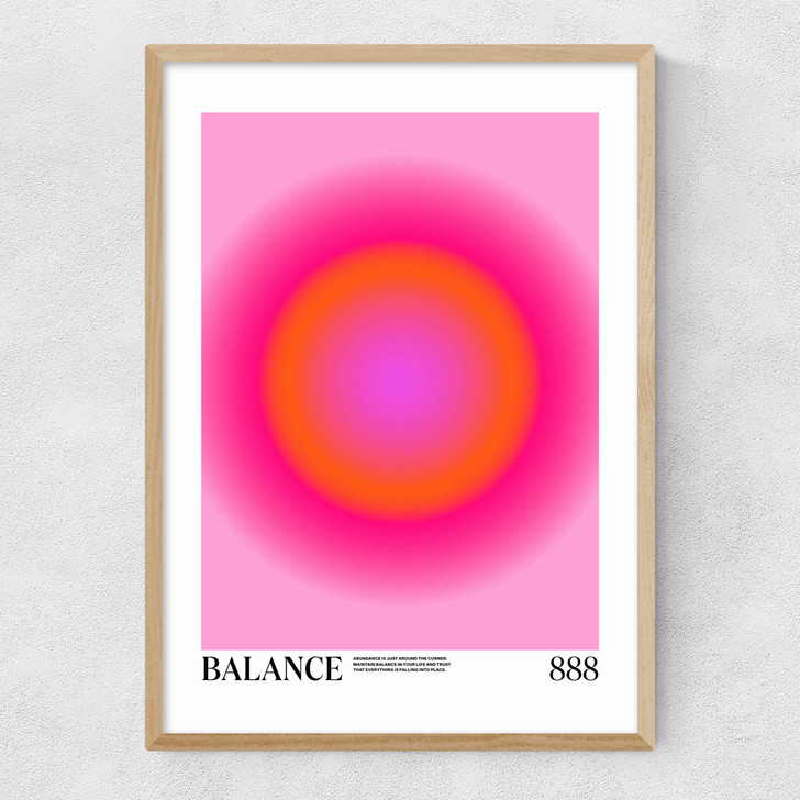 Balance by Tiger Spirit Prints Narrow Oak Frame