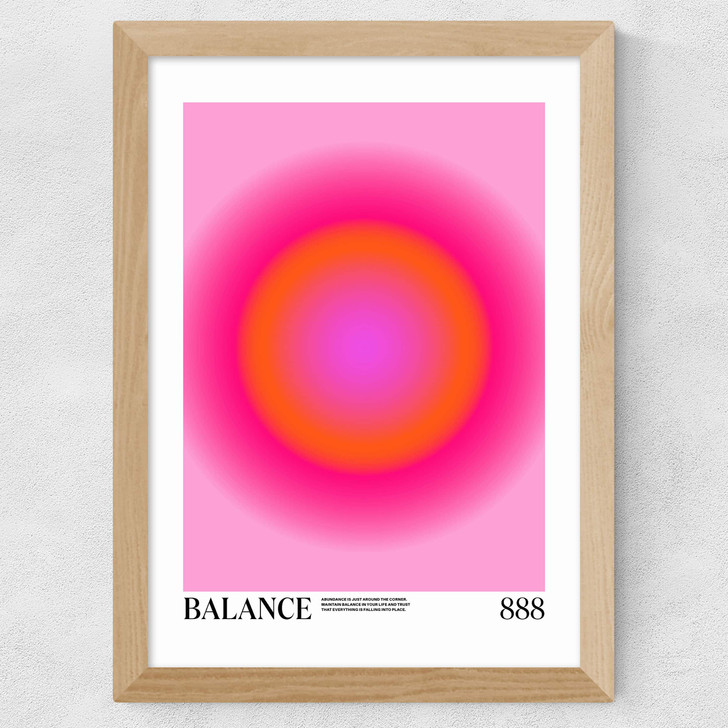 Balance by Tiger Spirit Prints Wide Oak Frame