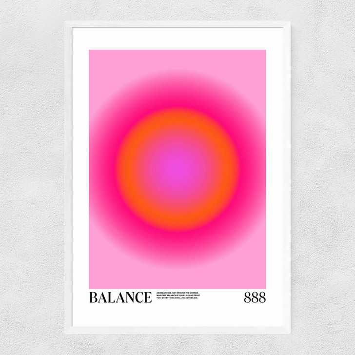 Balance by Tiger Spirit Prints Narrow White Frame