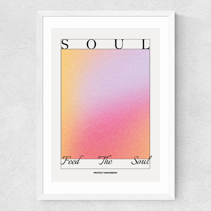Feed The Soul Medium White Frame