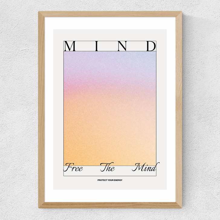 Free The Mind Medium Oak Frame