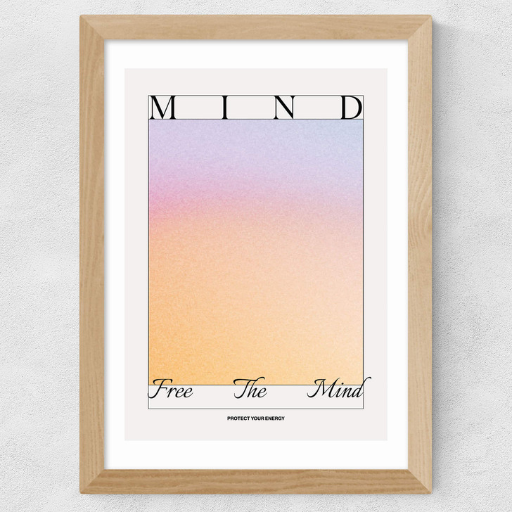 Free The Mind Wide Oak Frame