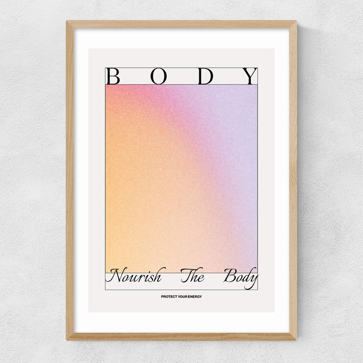 Nourish The Body Narrow Oak Frame