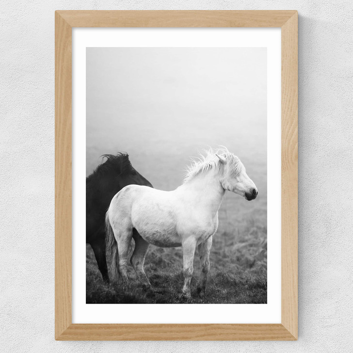 Iceland Fog Wide Oak Frame