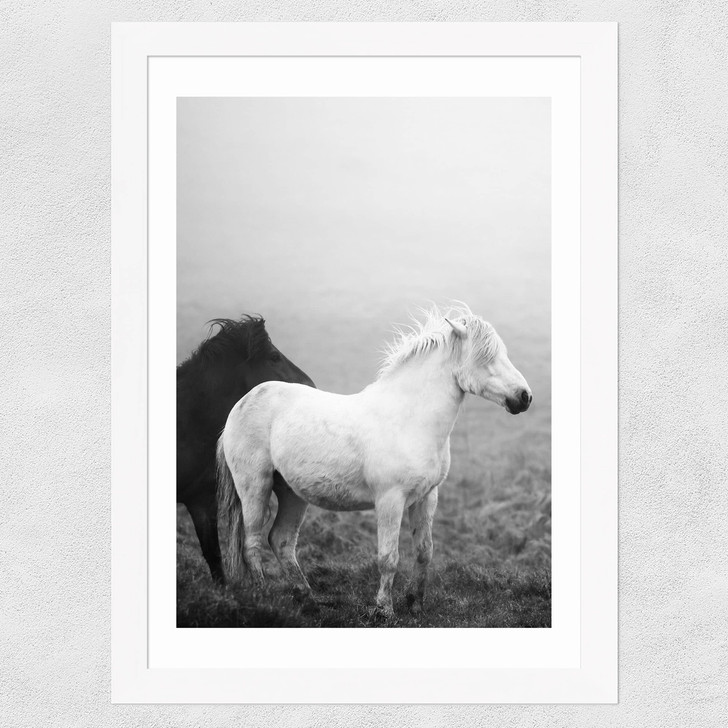 Iceland Fog Wide White Frame