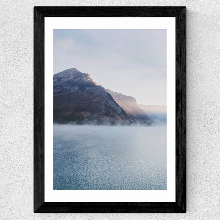 Lake Mist I Wide Black Frame Lake Mist I Wide Black Frame