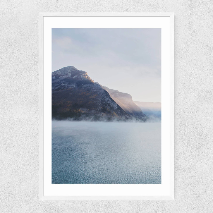 Lake Mist I Narrow White Frame Lake Mist I Narrow White Frame