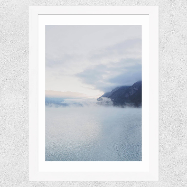 Lake Mist II Wide White Frame Lake Mist II Wide White Frame