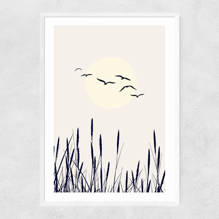 Shadows Of The Sun Narrow White Frame