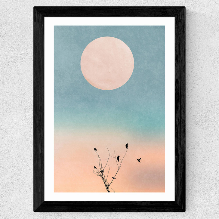 Waking Up Warm Wide Black Frame