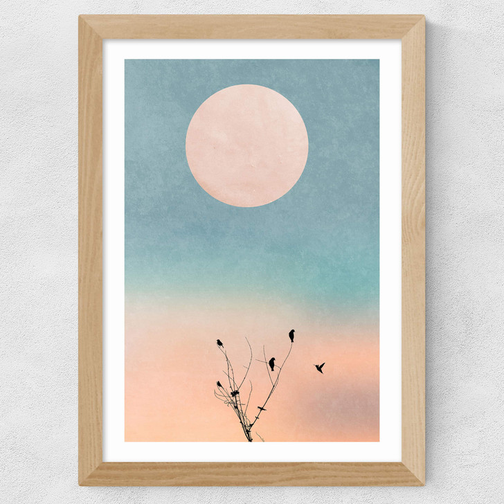 Waking Up Warm Wide Oak Frame