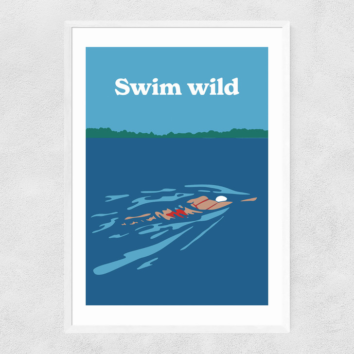 Swim Wild Narrow White Frame