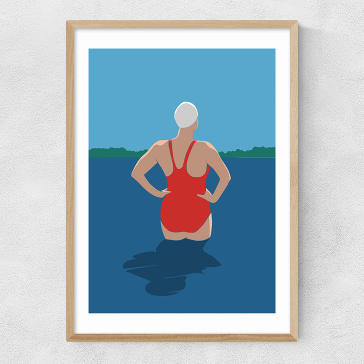 Wild Swimmers I Narrow Oak Frame Wild Swimmers I Narrow Oak Frame
