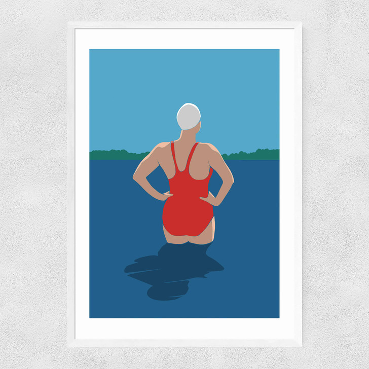 Wild Swimmers I Narrow White Frame Wild Swimmers I Narrow White Frame