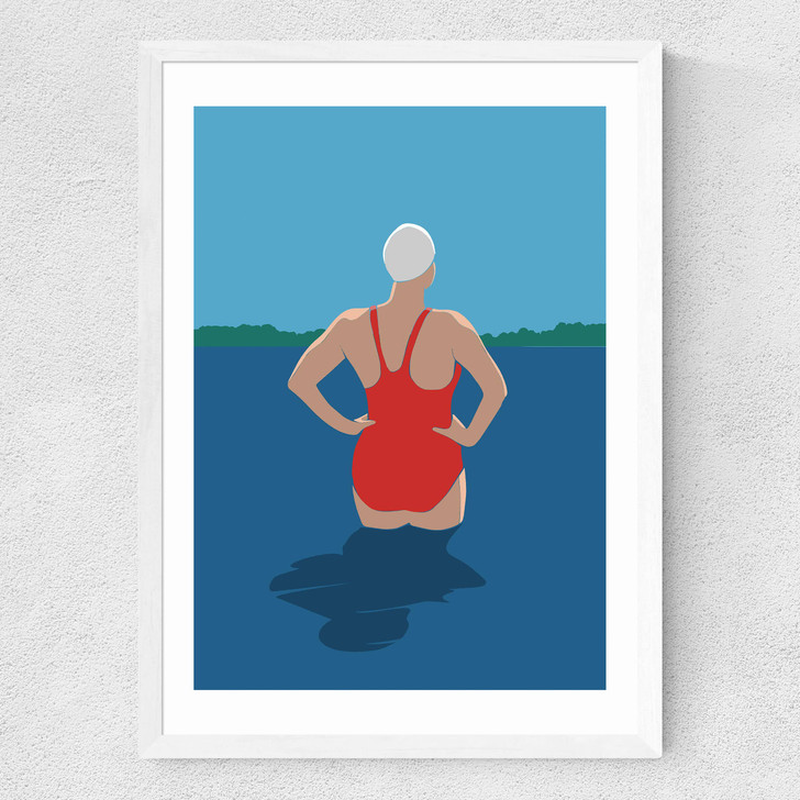 Wild Swimmers I Medium White Frame Wild Swimmers I Medium White Frame