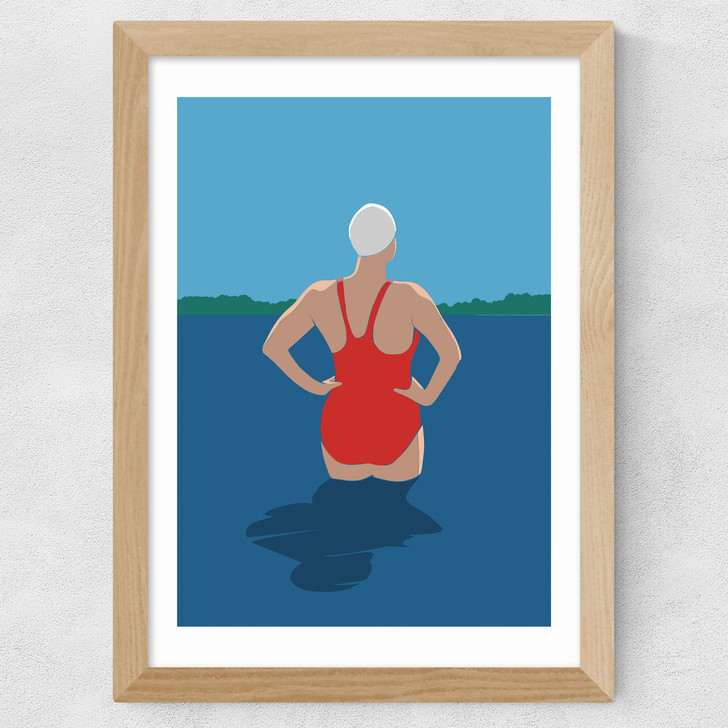 Wild Swimmers I Wide Oak Frame