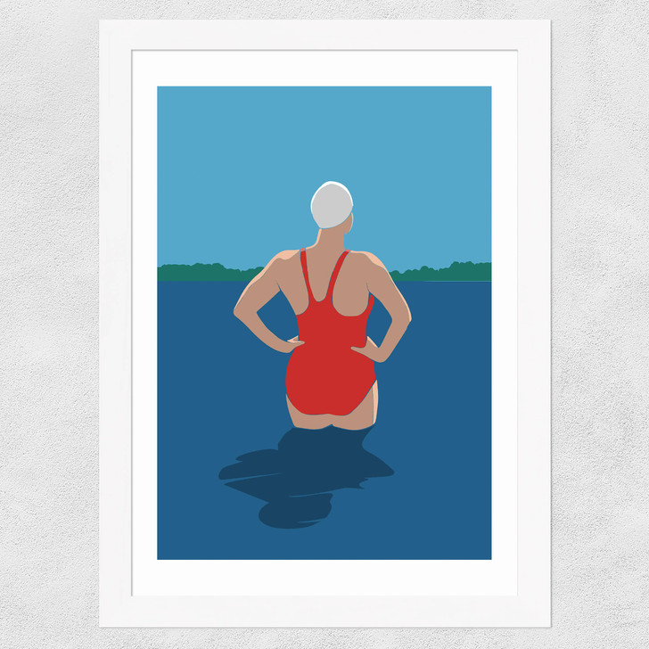 Wild Swimmers I Wide White Frame