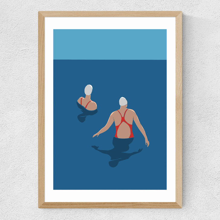 Wild Swimmers II Medium Oak Frame Wild Swimmers II Medium Oak Frame