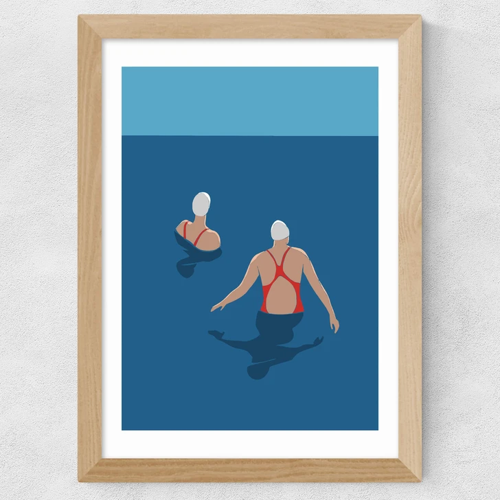 Wild Swimmers II Wide Oak Frame