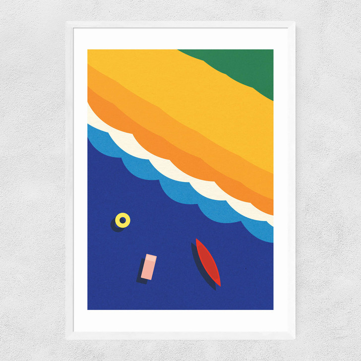 Beach Life by Rosi Feist Narrow White Frame Beach Life by Rosi Feist Narrow White Frame