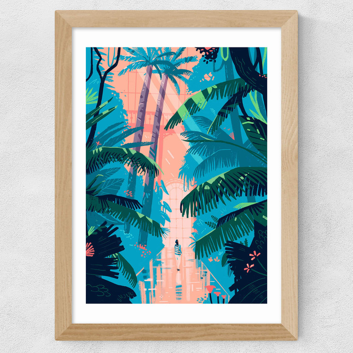 Kew Gardens by Mark Harrison Wide Oak Frame
