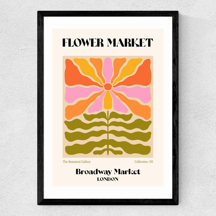 Broadway Market Flower Market Medium Black Frame