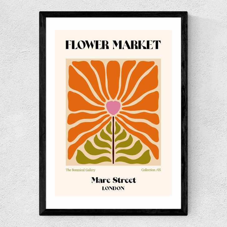 Mare Street Flower Market Medium Black Frame Mare Street Flower Market Medium Black Frame