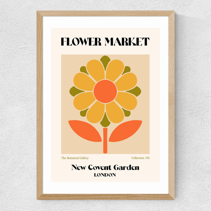 New Covent Garden Flower Market Medium Oak Frame