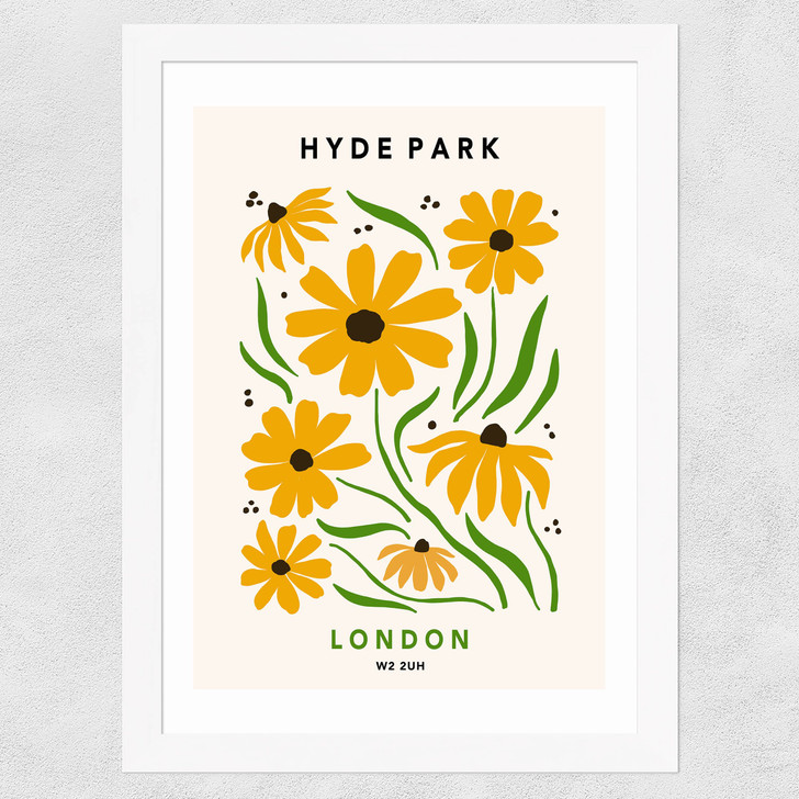 Hyde Park II Wide White Frame