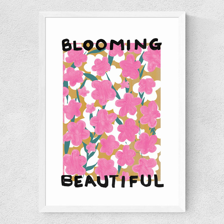 Blooming Beautiful Medium White Frame