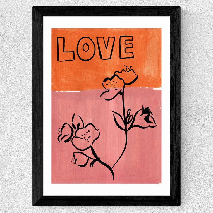 Blossom Love Wide Black Frame Blossom Love Wide Black Frame