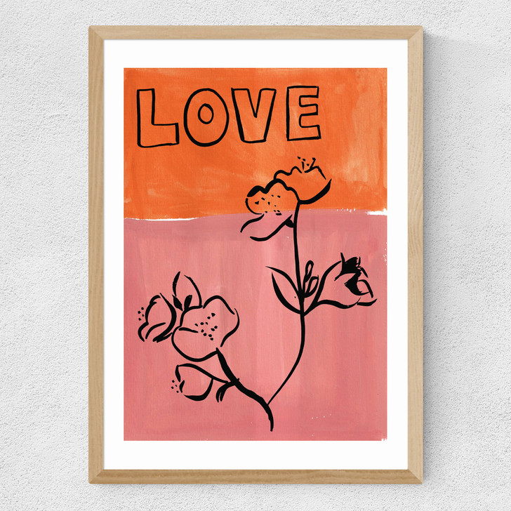 Blossom Love Medium Oak Frame Blossom Love Medium Oak Frame