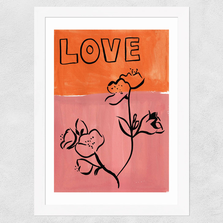 Blossom Love Wide White Frame Blossom Love Wide White Frame