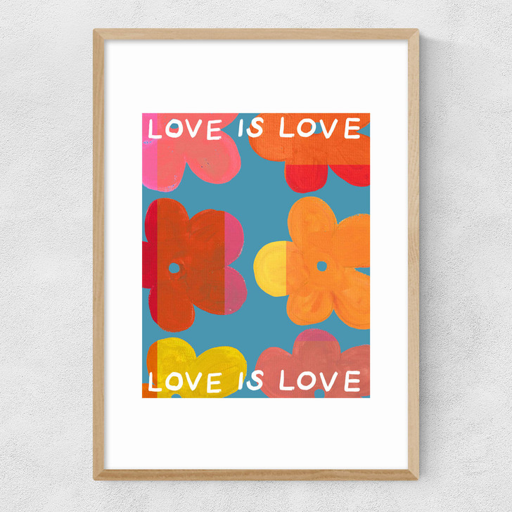 Love is Love III Narrow Oak Frame Love is Love III Narrow Oak Frame