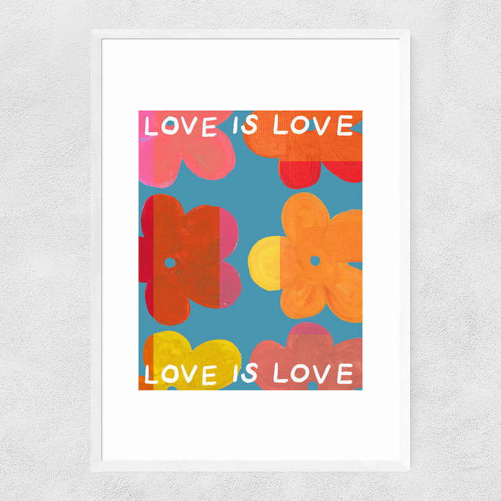 Love is Love III Narrow White Frame Love is Love III Narrow White Frame