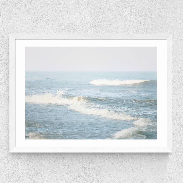 It Comes In Waves Medium White Frame