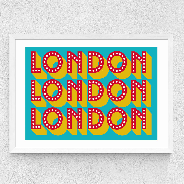 London Typography Medium White Frame London Typography Medium White Frame