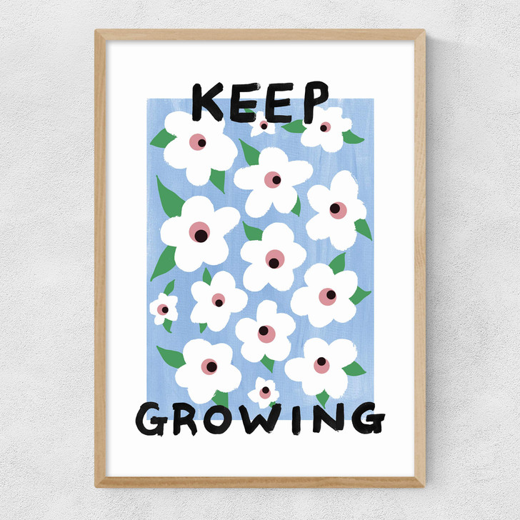 Keep Growing by Keren Parmley Narrow Oak Frame Keep Growing by Keren Parmley Narrow Oak Frame