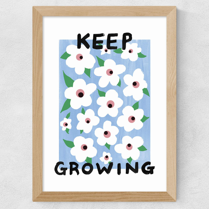 Keep Growing by Keren Parmley Wide Oak Frame Keep Growing by Keren Parmley Wide Oak Frame