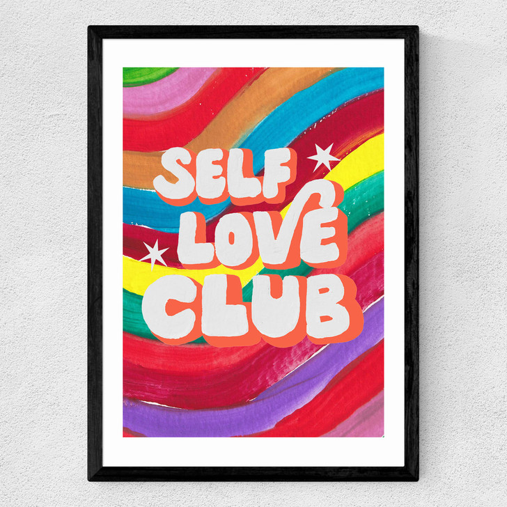 Rainbow Club by Keren Parmley Medium Black Frame