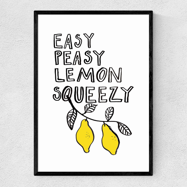 Easy Peasy Lemon Narrow Black Frame Easy Peasy Lemon Narrow Black Frame