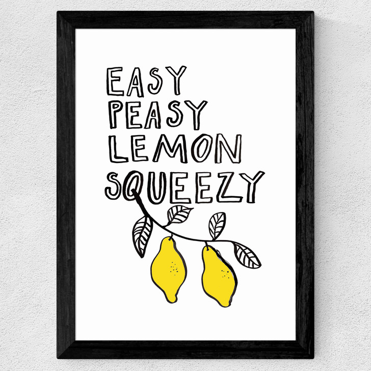 Easy Peasy Lemon Wide Black Frame Easy Peasy Lemon Wide Black Frame