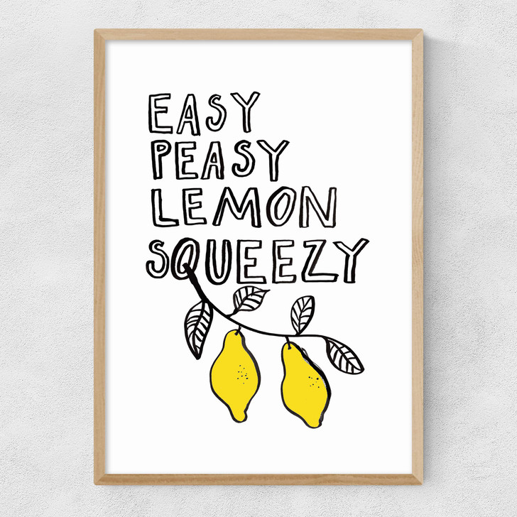 Easy Peasy Lemon Narrow Oak Frame Easy Peasy Lemon Narrow Oak Frame
