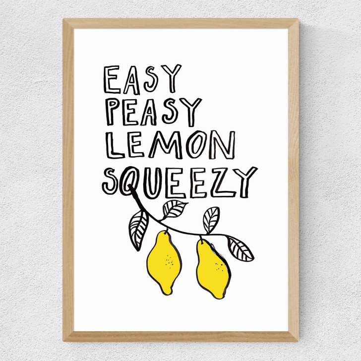 Easy Peasy Lemon Medium Oak Frame Easy Peasy Lemon Medium Oak Frame