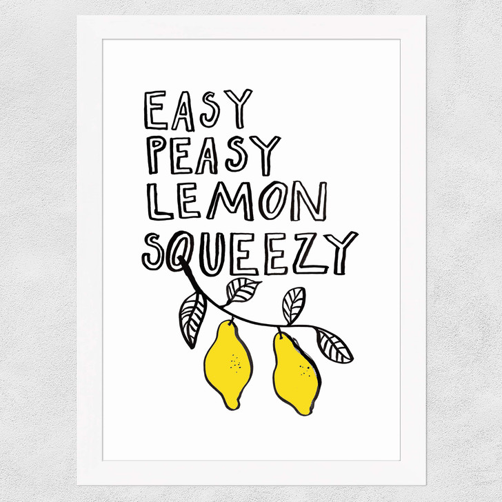 Easy Peasy Lemon Wide White Frame Easy Peasy Lemon Wide White Frame