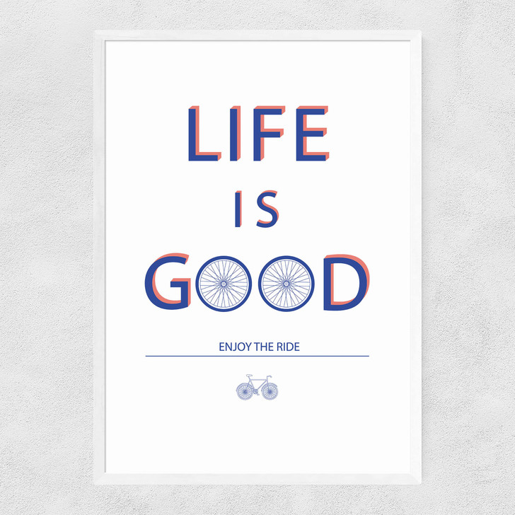 Life Is Good Bicycle Narrow White Frame