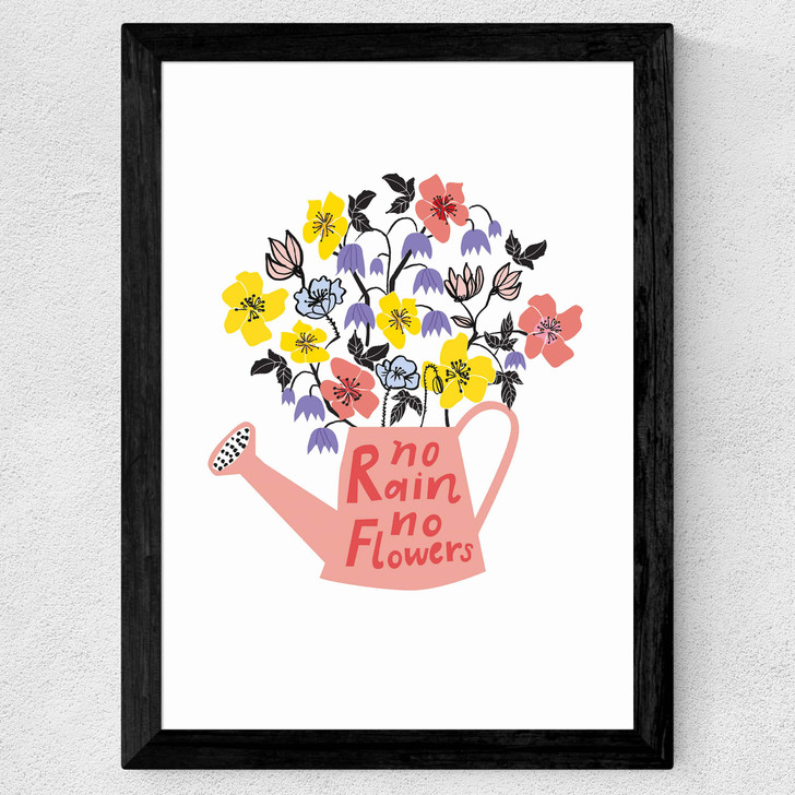 No Rain No Flowers Wide Black Frame No Rain No Flowers Wide Black Frame