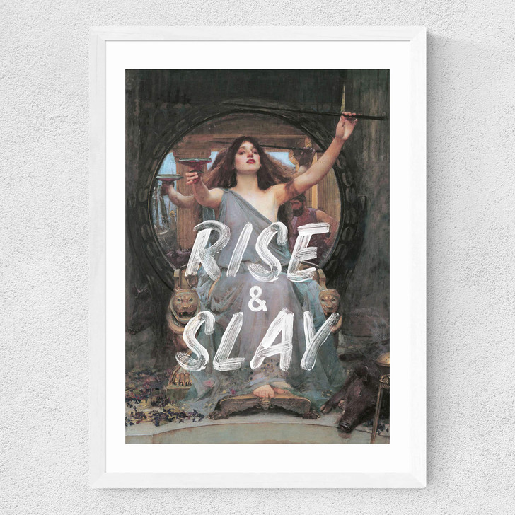 Rise And Slay Medium White Frame