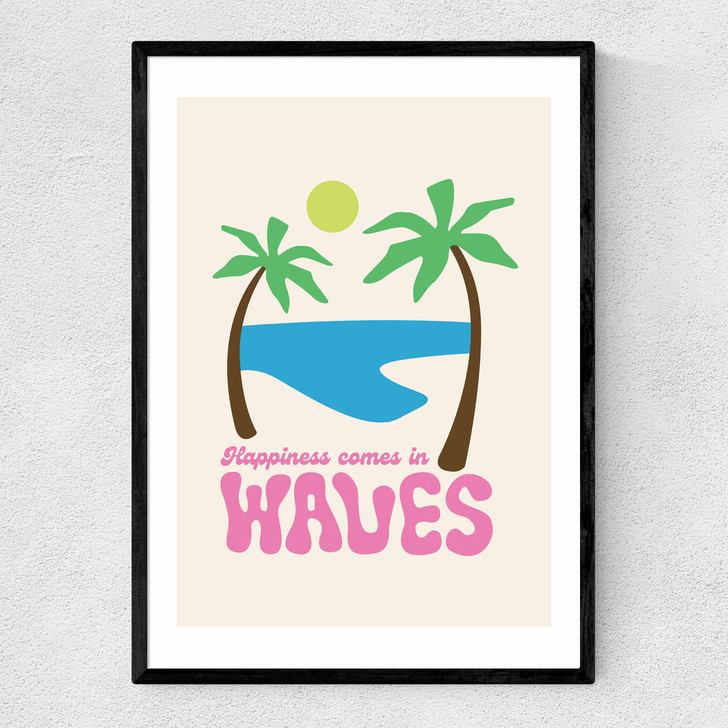 Happiness by The Violet Eclectic Narrow Black Frame Happiness by The Violet Eclectic Narrow Black Frame